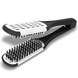 Haarglätter Bürste, Glättungsbürste doppelseitiger Kamm, Friseurwerkzeug für Wohnzimmer,...