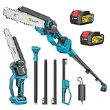 highsam 2-In-1 KettensäGe Und Hochentaster Akku FüR Makita 18v, Mit 2×4.0ah Akku,...
