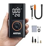 AstroAI Kabelloser Elektrische Luftpumpe, Tragbare Akku Fahrradpumpe mit alle ventile, LED-Licht,...