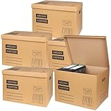 5x Archivkarton Aktenkarton Aktenordner mit Klappdeckel und Boden - für je 5 große A4 Ordner zur...