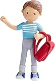 HABA 304742 - Little Friends – Papa Karsten, Minipuppe ab 3 Jahren, inklusive Rucksack,...