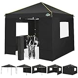 COBIZI Pavillon 3x3 Wasserdicht Stabil Winterfest, faltpavillon 3x3 mit 4 Seitenteilen, Mesh-Fenster...