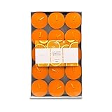 pajoma® Teelichte 30 Stück, Orange | Duft-Teelichte in Aluminiumhülle, Brenndauer ca. 4 Stunden -...