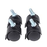 GYBBHia PGNEX Stuhlrollen Möbelrollen Lenkrollen Bremsrad Ersatz Universal Stuhlrad Bürostuhl...