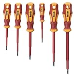 kwb Schraubendreher-Set VDE 6-teilig, vollisolierte Klingen, extra gehärtet, inkl....