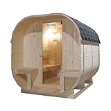 Home Deluxe - Outdoor Sauna Cube Deluxe - L - Maße: ca. 220 cm x 185 cm x 194 cm, Holz: Fichtenholz...