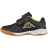 Kappa Unisex Kinder Kickoff K 260509K Sneaker,1140 black/yellow, 38 EU