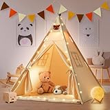 BuYupop Tipi Zelt für Kinder Kinderzelt, Spielzelt Kinder Indoor Kinderzelt für Drinnen, Zelt...