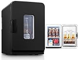 FOHERE 2 in 1 Mini Kühlschrank, 15L Kühlschrank für Zimmer mit Kühl- und Heizfunktion, DC/AC...