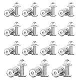 30 Stück Schlossschrauben M6×30 Edelstahl Flachkopfschrauben M6 mit Flanschmuttern...