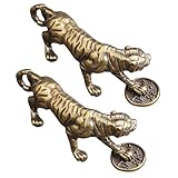 Ipetboom Tiger Schlüsselanhänger 2 Stück aus Messing Kreativer Schlüsselanhänger Anhänger für...