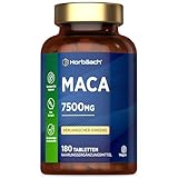 Maca Root 7500mg | 180 vegane Tabletten (keine Kapseln) | Peruvian Maca Wurzel Hochdosiert | von...