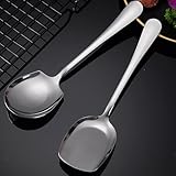 Komoke 2 Stücke Servierlöffel Edelstahl Groß - Spülmaschinenfeste Salatlöffel & Suppenkelle,...
