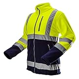 NEO TOOLS Herren Warnschutz-Arbeitsjacke, Stehkragen, langarm, Obermaterial Fleece 280 g/m2 aus 100%...