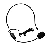 Eboxer Kopfband Kopfhörer mit Mikrofon, tragbares Mini-Mikrofon 3,5-mm-Mikrofon für...