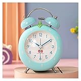WAOCEO Wecker mit Doppelglocke für Zuhause, Desktop-Wecker, Schreibtisch, Tisch, analoge Uhr,...