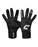 CATCH & KEEP Feldspielerhandschuhe Schwarz Gr.7 - Wärmende Sporthandschuhe für Herbst und Winter...