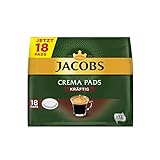 Jacobs Pads Crema Kräftig, 90 Senseo kompatible Kaffeepads UTZ-zertifiziert, 5er Pack, 5 x 18...