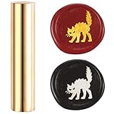 DELORIGIN Mini Messingstempel Mit Pelziger Katze Wachssiegel Vintage 15mm Siegelstempel...