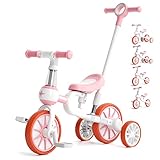 KORIMEFA 4 in 1 Laufräder Laufrad Kinderdreirad Dreirad Lauffahrrad Lauflernhilfe für Kinder ab 1...