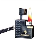 Graviertes Vintage-Feuerzeug aus Messing, Winddichte, weiche Flamme, klassisches Feuerzeug mit...