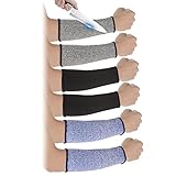 Lusofie Schnittfeste Ärmel Armschutz 3 Paare Armelschoner Stufe 5 Schutz Sicherheitsabdeckung für...