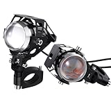 PROZOR Motorrad LED Scheinwerfer 2 Stück U5 15W Motorradscheinwerfer Nebelscheinwerfer Motorrad 360...