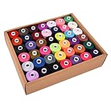 Nähgarn-Set aus Polyester, 42 Farben, 1000 Yards Nähmaschinengarn-Set, Stickspulen für...