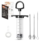 DePango Fleischspritze, Bruchfest Marinadenspritze Fleischinjektor 30ml für Fleisch mit 2...