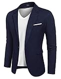 COOFANDY Herren Sakko Sportlich Slim Fit Freiziet Blazer Reverskragen Anzugjacke 1 Knopf Männer...