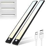 Brendz Unterbauleuchte Küche LED, USB-C Wiederaufladbare LED Lichtleiste Küche, 3...