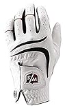 Wilson Staff Herren Golfhandschuh, Grip Plus, Material-Kombi, Größe: L, Linkshand, MLH, weiß,...