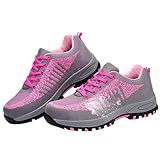 WaKsazlz Sicherheitsschuhe Damen Leicht Arbeitsschuhe rutschfest Stahlkappenschuhe Sportlich...