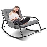 DnKelar Schaukelstuhl für drinnen, draußen ergonomischer Schaukelsessel, Wohnzimmer Relaxstuhl mit...