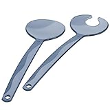 Rotho Onda Salatbesteck, Kunststoff (PP) BPA-frei, blau, (30.5 x 8.0 x 1.0 cm)