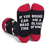yeeplant Herren-Socken aus Polyester mit Wein-Buchstaben-Druck, mehrfarbig, One size