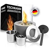 Firell Bioethanol Tischkamin aus [massivem Beton] - Ethanol Tischfeuer Indoor & Outdoor | Tischofen...
