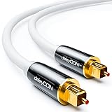 deleyCON 2m Optisches Digital Audio Kabel - S/PDIF - 2x Toslink Stecker - LWL Lichtwellenleiter...