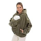 fun2bemum Cordjacke 3 in 1 Tragejacke Baby Umstandsjacke Oversize Herbstjacke für Mama mit...