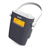 IPX-5 Wasserdichtes tragbares Bluetooth DAB/DAB+ Radio | Wiederaufladbarer 15 Stunden Akku...
