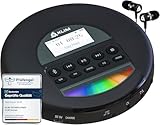 KLIM Nomad CD Player Bluetooth - Tragbarer CD-Player Discman mit langlebigem Akku - Inklusive...