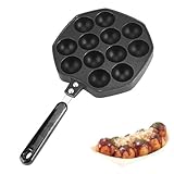 Poffertjes Pfanne, 12 Mini Pfannkuchen Aluminium Eier Crepe Pfanne Cake Pop Pfanne für Takoyaki,...