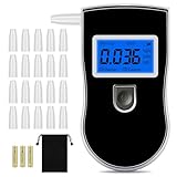 Winload Alkoholtester mit 20 Mundstücke, Digital Alkoholmessgerät mit LED-Display, Halbleiter...