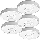VisorTech Rauchmelder vernetzbar: 5er-Set drahtlos vernetzbare Funk-Rauchwarnmelder, 85 dB...