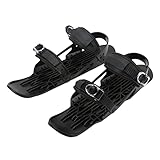 Focket Mini Short Ski Skates für Schnee, Verstellbare Short Snowskates Snowblades Skiboard Ski für...