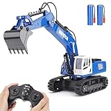 PREBOX Ferngesteuert Bagger Spielzeuge für Jungen,Rc Bagger Metall ferngesteuert mit 360°...