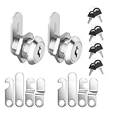 Dalephoric 2 Stück Briefkastenschloss 16mm, Spindschloss mit Jeweils 4 Schlüssel und 5...