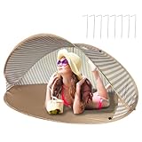 Syengery Tragbarer Strandzelt, Sonnenzelt Mit Tragebeutel, Zusammenklappbarer Atmungsaktiver...