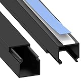 Habengut | Mini Kabelkanal Schwarz 15x15 mm – Flacher, Selbstklebender TV Kabelkanal für Wand &...