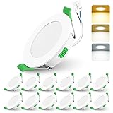 ALUSSO LIGHTING Einbaustrahler Led,68mm Lochmaß 4W LED Einbaustrahler 230V Dimmbar, IP44 Warmweiß...